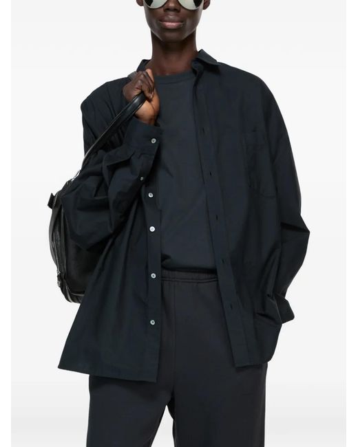 Acne Blue Chest-Pocket Long-Sleeve Shirt for men