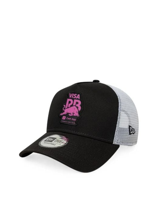 KTZ Black Logo-Patch Mesh-Panel Trucker Cap for men
