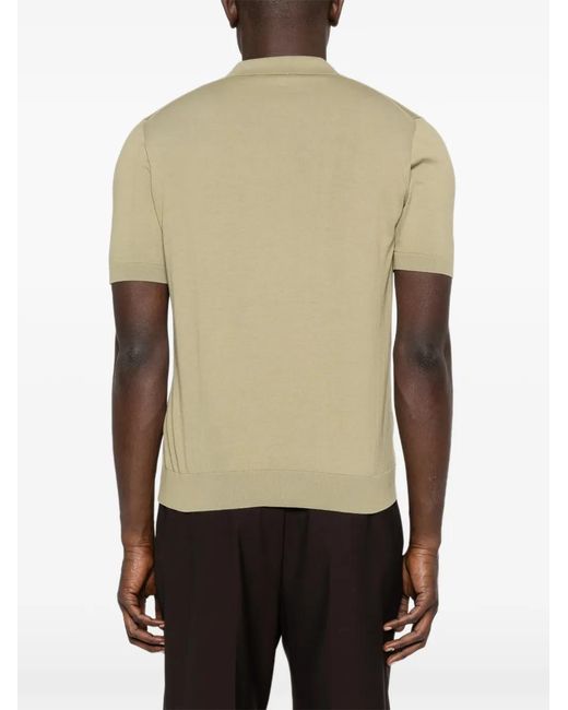 Piacenza Cashmere White Sailor Cotton Polo Shirt for men