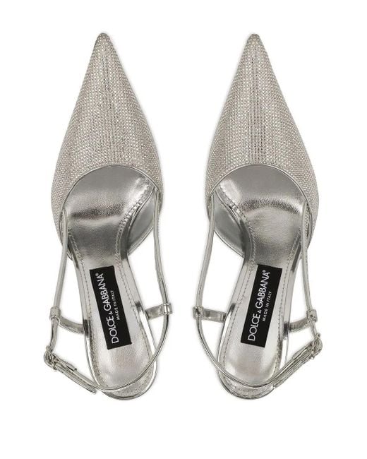 Dolce & Gabbana White Dolce & Gabbana Slingback Shoes