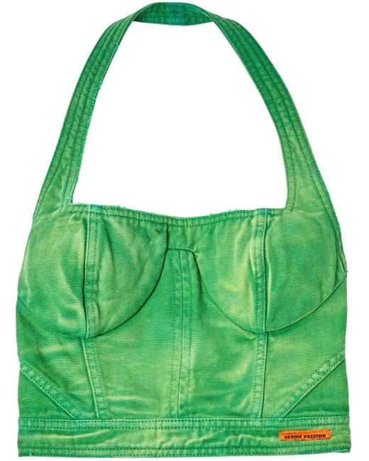 Heron Preston ダメージ コルセットトップ Green