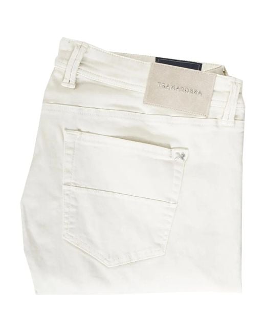 Sartoria Tramarossa White Butter Trousers for men