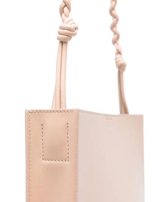 Jil Sander Pink Tangle Leather Shoulder Bag
