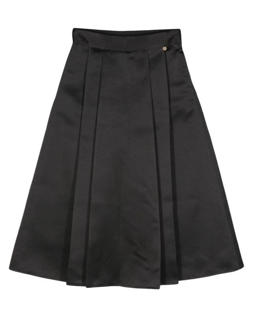 Liu Jo Black Logo-charm Twill Skirt