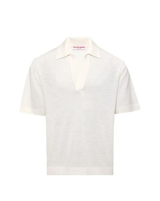 Orlebar Brown White Raffertie Merino T-Shirt for men
