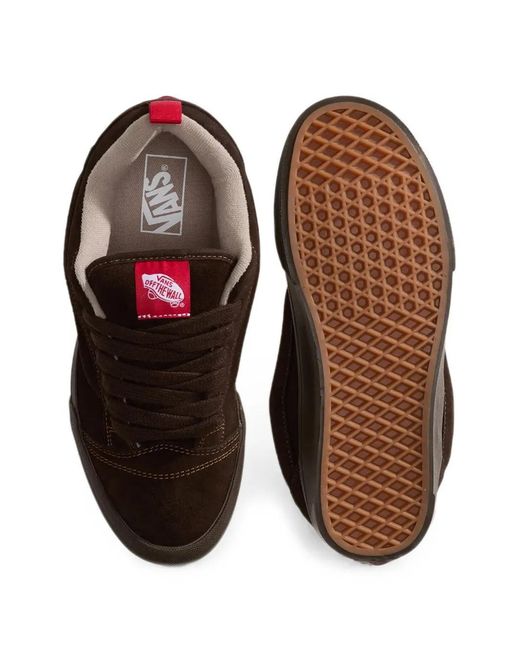 Vans Brown Knu Skool Shoes