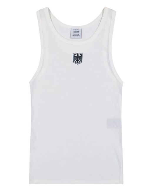 Débardeur En Résille À Logo Brodé Eagle Vetements pour homme en coloris White