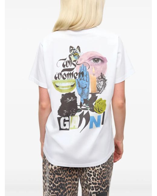 Ganni グラフィック Tシャツ White