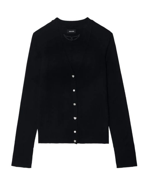 Zadig & Voltaire Black Jemma Wool Cardigan