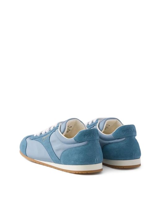 Prada Blue Suede Sneakers