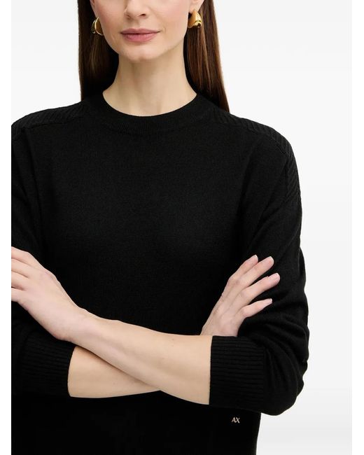 ARMANI EXCHANGE Black Logo-Detail Sweater