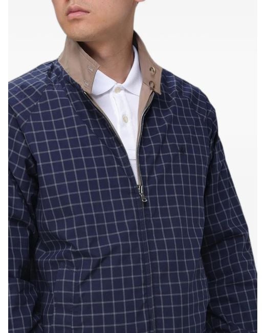 Brooksfield Natural Reversible Check-Pattern Bomber Jacket for men