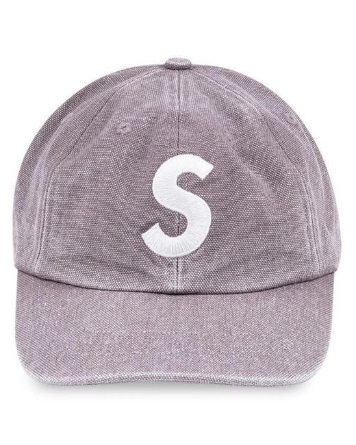 Supreme Gray Pigment S Logo 6-Panel Cap for men