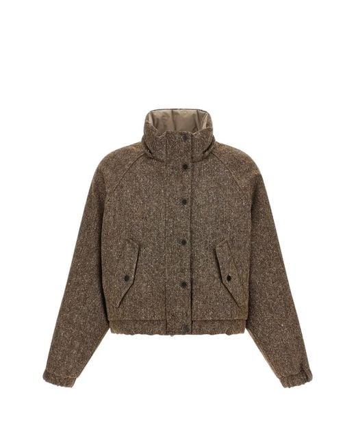 Brunello Cucinelli Brown Donegal Tweed Jacket