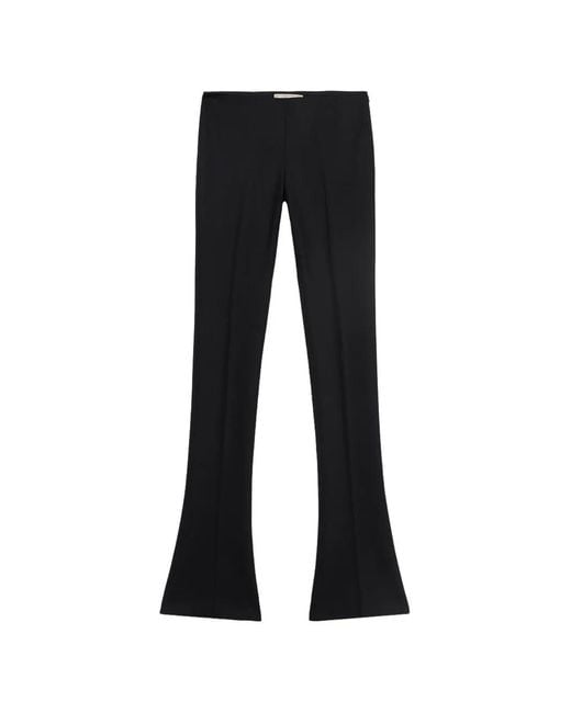 Blumarine Black Flared-Hem Trousers
