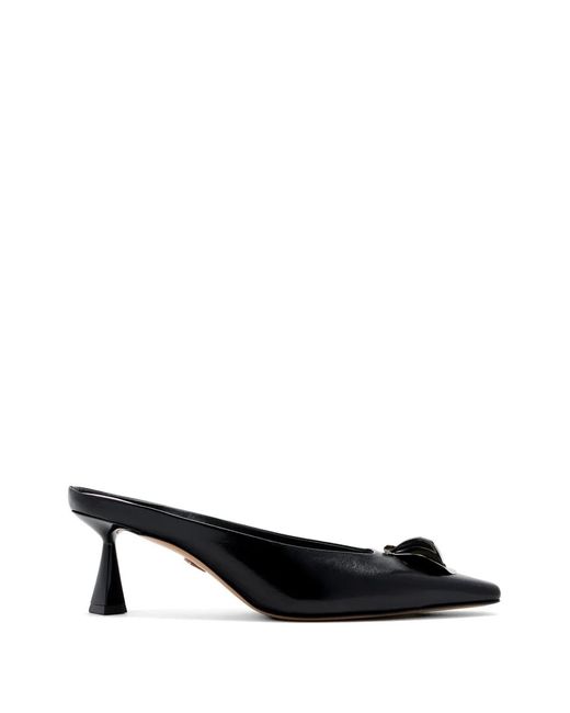 Titi Adesa Black Ego Flower-Detail Mules