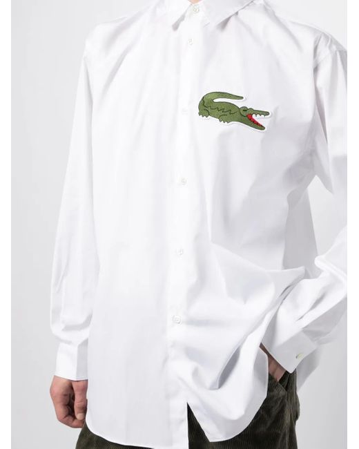 Comme des Garçons White X Lacoste Logo for men