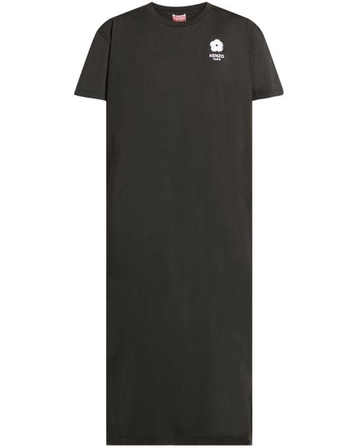 KENZO Black Boke Flower Cotton T-shirt Dress