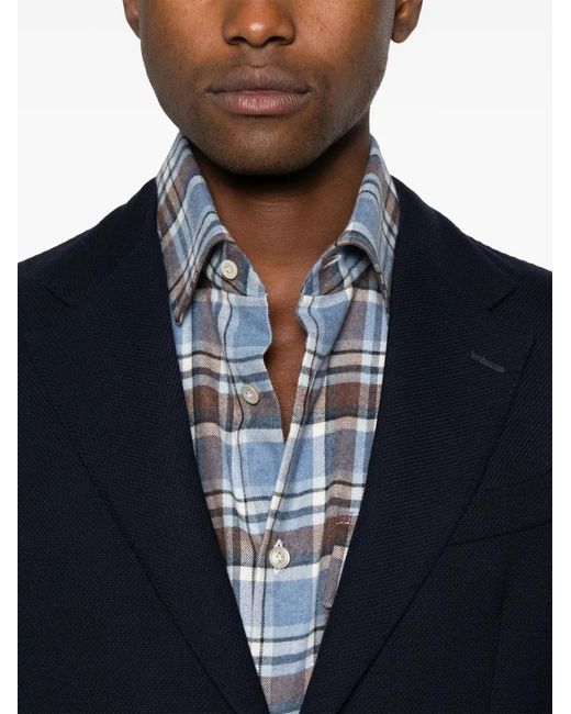 Fay Blue Virgin Wool Blazer for men