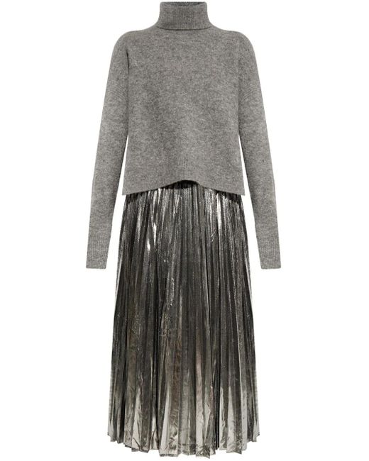 Abito Spark Plissettato di AllSaints in Gray
