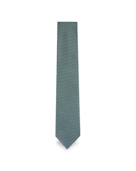 Brioni Blue Geometric-Pattern Tie for men