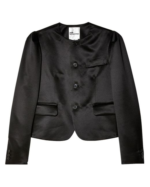 Noir Kei Ninomiya Black Button-up Cropped Jacket