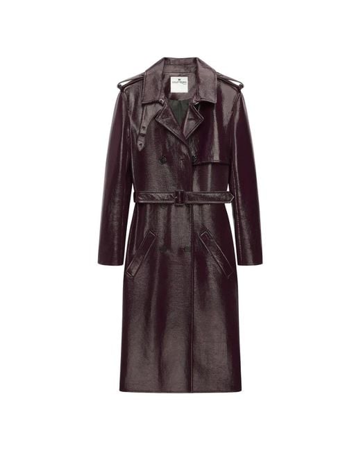 Courreges Purple Double-Breasted Trench Coat