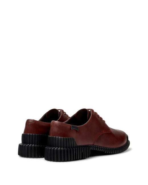 Camper Brown Pix Leather Derby Shoes
