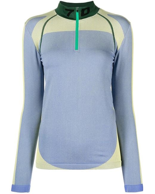 7 DAYS ACTIVE Blue Half-Zip Long-Sleeved Jumper