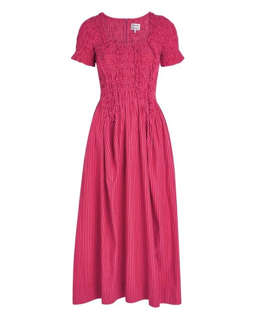 damson madder pink stripe dress Rent Damson Madder Pink Dress UK 8