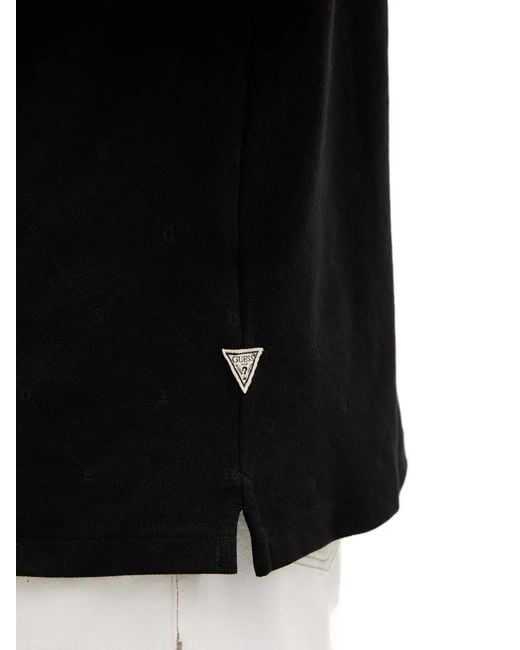 Guess Black Buttoned Polo Shirt for men