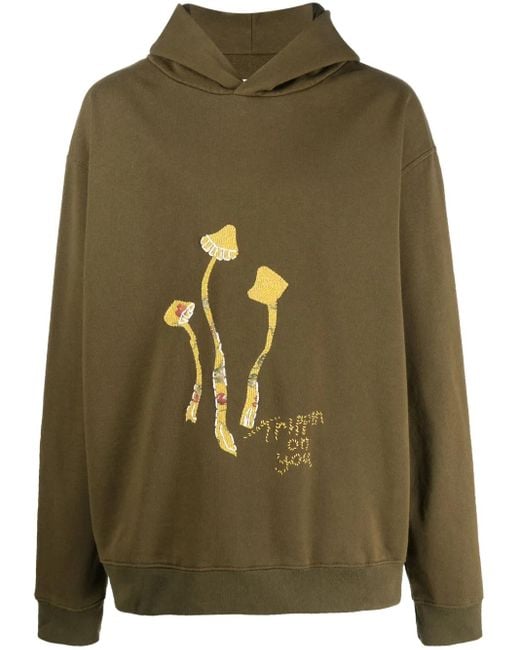 Maison Margiela Green Mushroom Hooded Sweatshirt for men