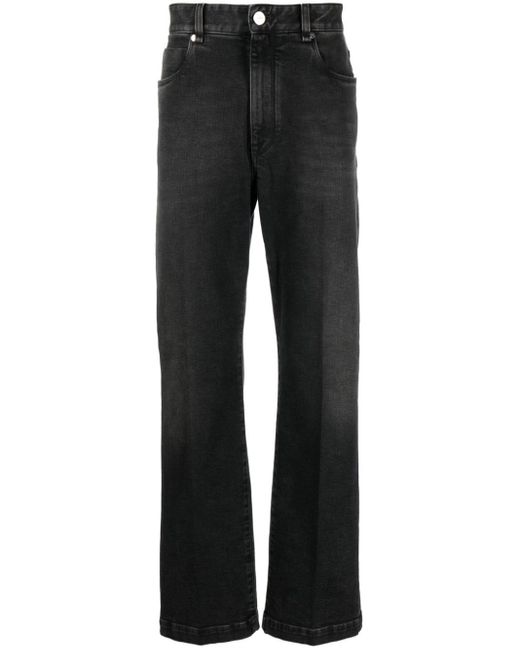 Fendi Halbhohe Straight-Leg-Jeans in Black für Herren