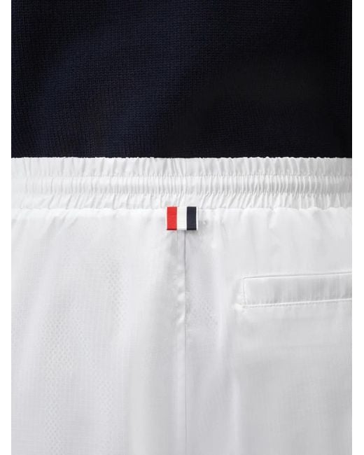 Thom Browne Blue Ripstop 4-Bar Track Shorts for men
