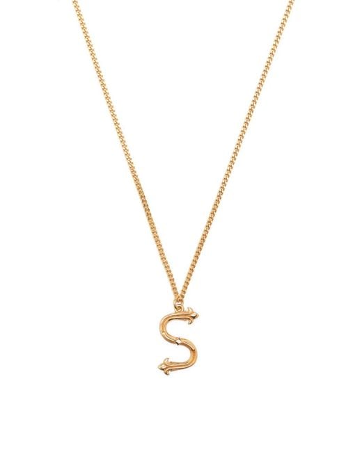 Emanuele Bicocchi Metallic S Alphabet-Pendant Necklace