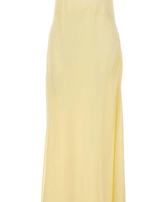 Blumarine White Halter Neck Scarf Dress