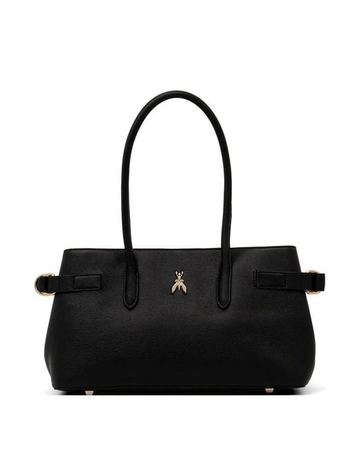 Patrizia Pepe Black Leather Shoulder Bag