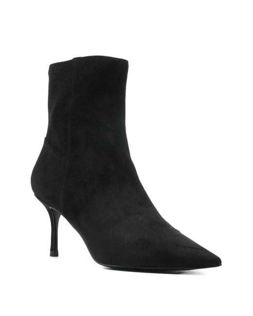 CafeNoir Black Pointed-Toe Boots