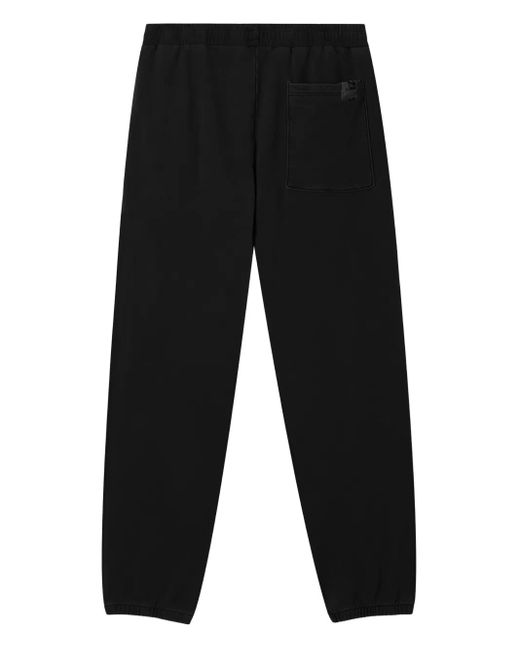 Izzue Black Elasticated-Cuff Track Pants for men