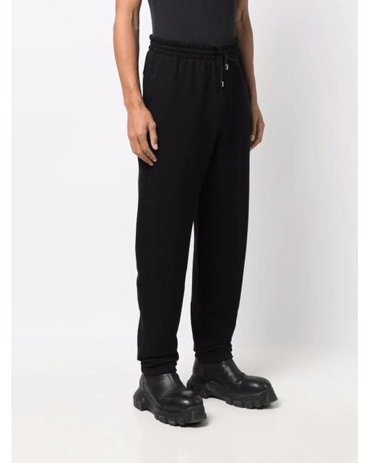 GmbH Black Logo-Leg Track Pants for men