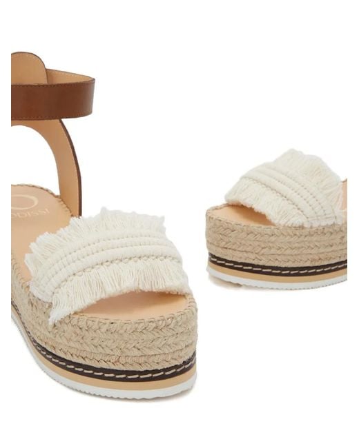Odissi Natural Espadrilles Lily À Semelle Semi-Compensée