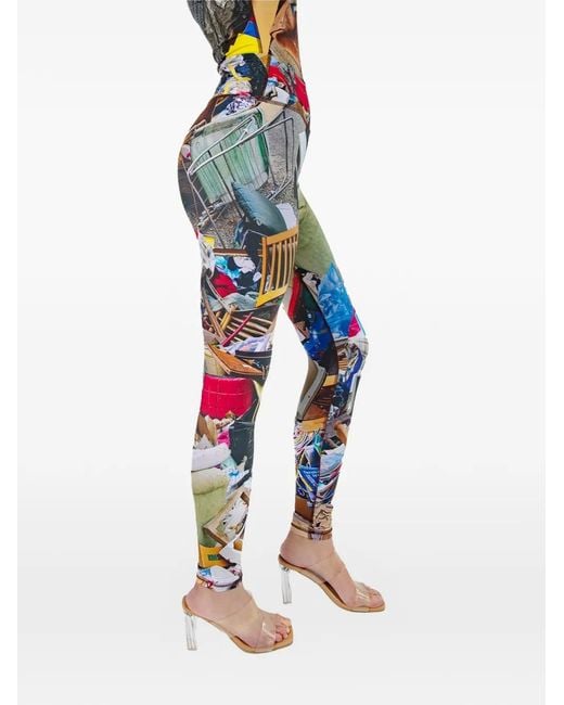 Borbala Blue Lomtalanitas Graphic-Print Leggings