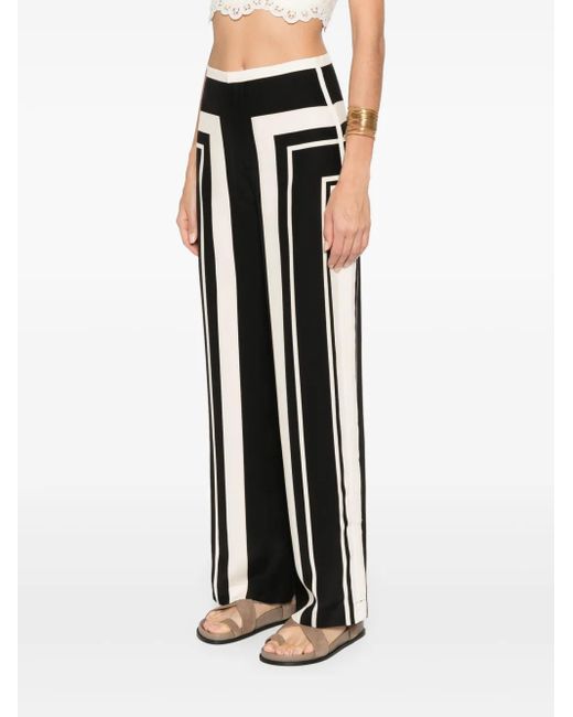 Sir Black Geometric-print Trousers