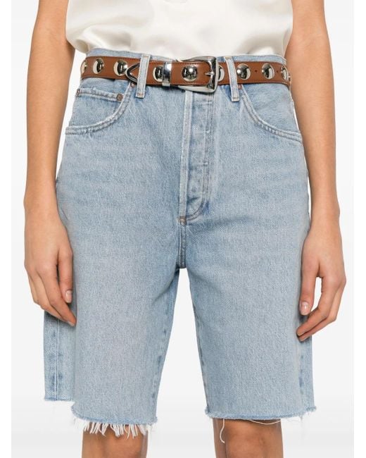 Agolde Blue 90's Shorts
