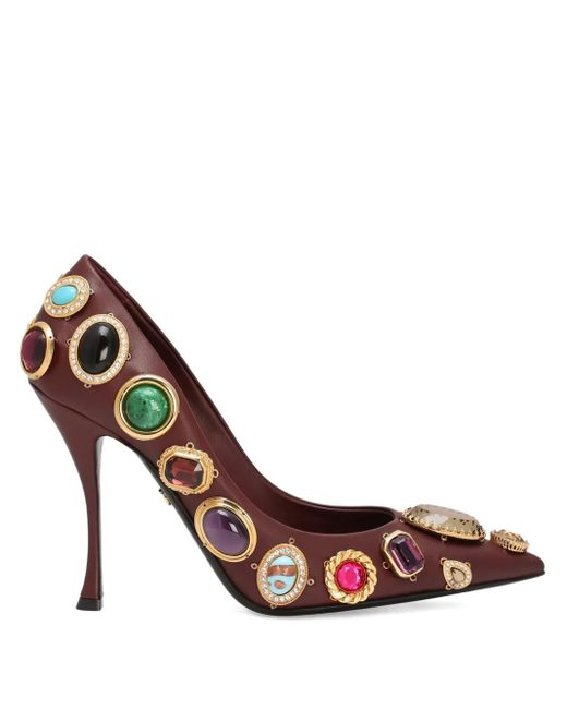 Zapatos con tacón de 105 mm Dolce & Gabbana de color Pink