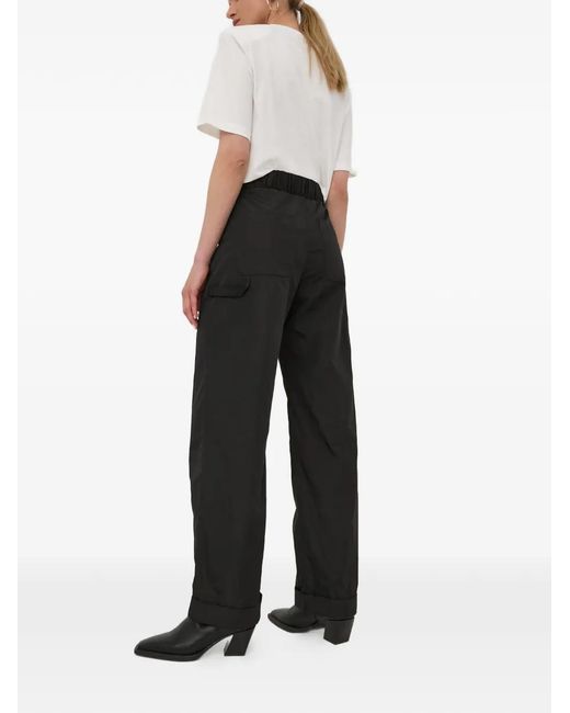 Herskind Black Elasticated Cargo Trousers