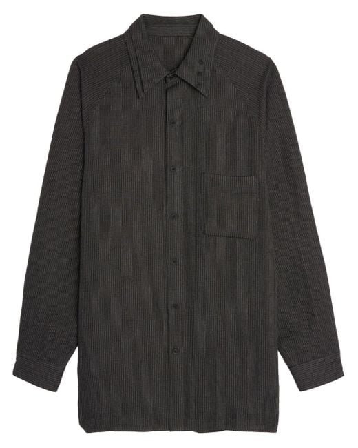 Camisa Z-ST con cuello doble Yohji Yamamoto de hombre de color Gray
