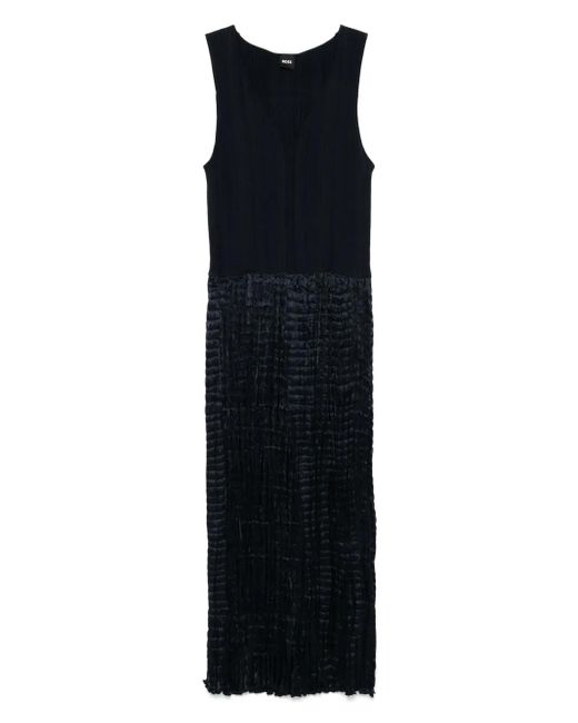 Boss Black Ribbed Midi Dress