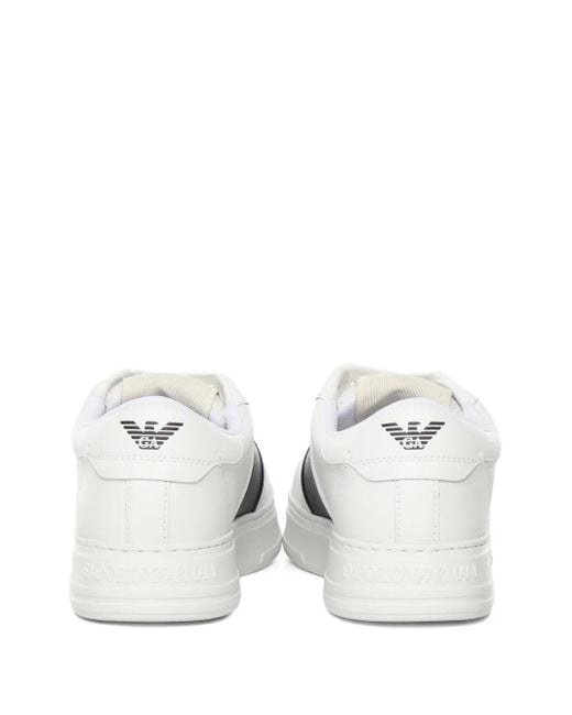 Emporio Armani White Lace-up Sneakers for men