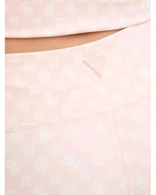 Guess Pink Peony Logo-Print Leggings